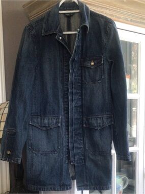 Lauren Jeans Ralph Lauren Dark Wash Longline Denim Jacket, S